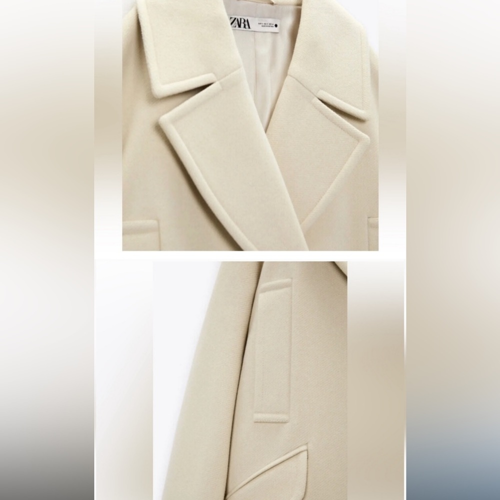 Zara Cream Women's Coat - Picture 4 of 7